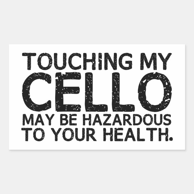 Pegatina Rectangular Cello Hazard (Anverso)