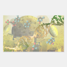 Pegatina Rectangular Células con pegatinas de ADN