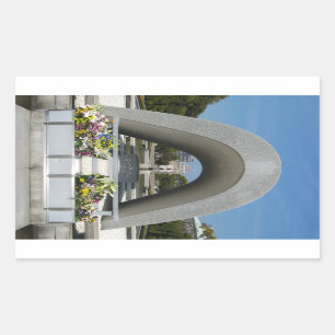 Pegatina Rectangular Cenotafio conmemorativo de Hiroshima