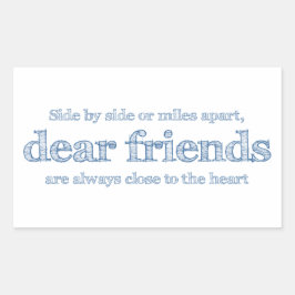 Pegatina Rectangular Cerca del corazón