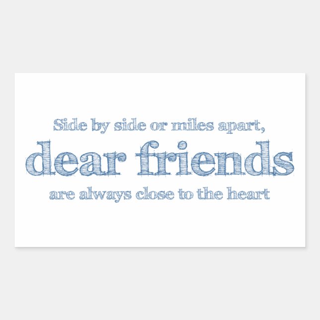 Pegatina Rectangular Cerca del corazón (Anverso)