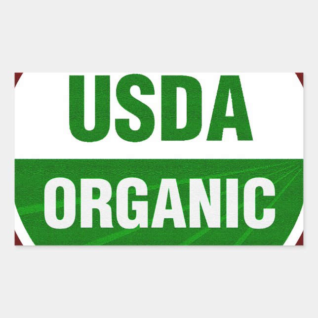 Pegatina Rectangular Certificado orgánico USDA (Anverso)