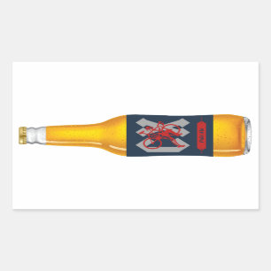 Pegatina Rectangular Cerveza Cyclocross