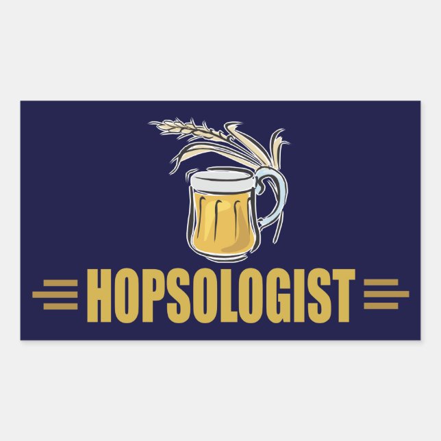 Pegatina Rectangular Cerveza divertida (Anverso)