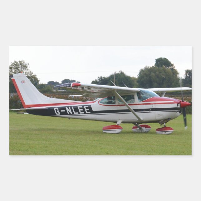 Pegatina Rectangular Cessna 182Q (Anverso)