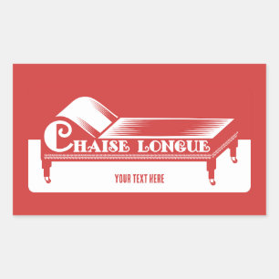 Pegatina Rectangular Chaise Longue