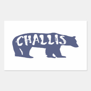 Pegatina Rectangular Challis Idaho Bear