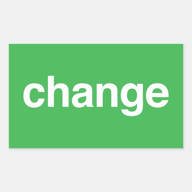 Pegatina Rectangular Change (Anverso)