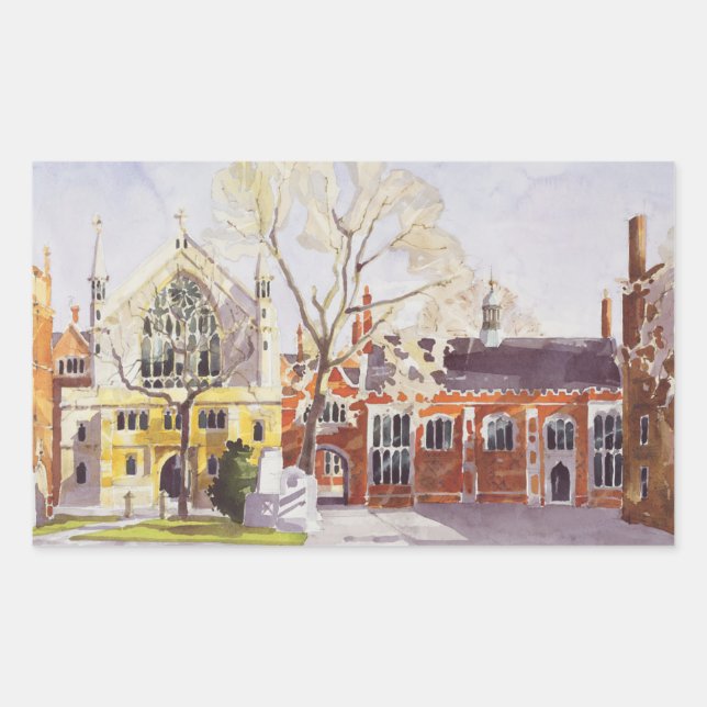 Pegatina Rectangular Chapel and Hall Lincoln's Inn (Anverso)