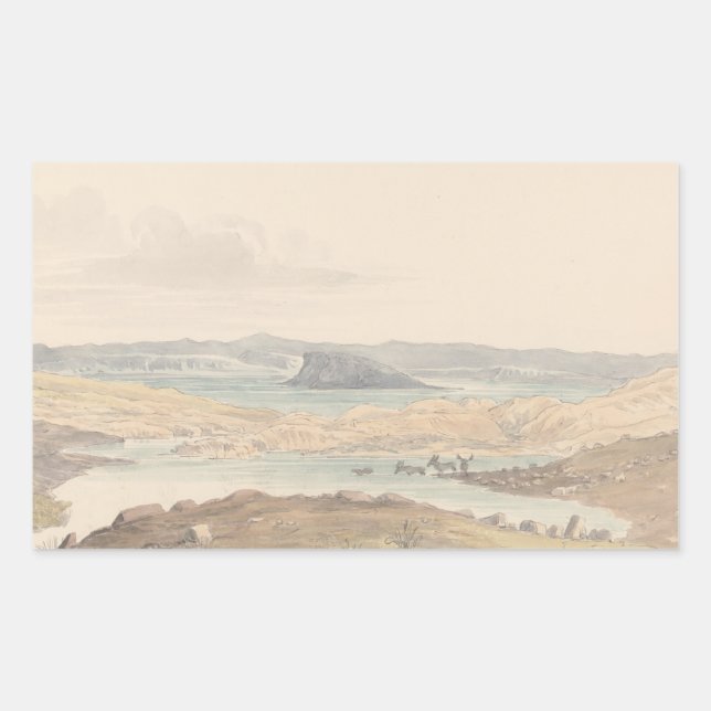 Pegatina Rectangular Charles Hamilton Smith - Lago Sussex (Anverso)