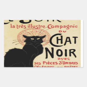 Pegatina Rectangular Chat Noir~Gato negro