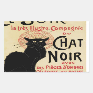 Pegatina Rectangular Chat Noir~Gato negro