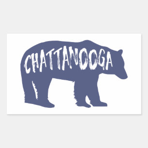 Pegatina Rectangular Chattanooga Tennessee Bear