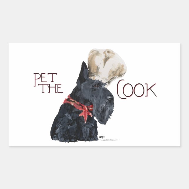 Pegatina Rectangular Chef del Territorio de Escocia (Anverso)