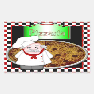 Pegatina Rectangular Chef Italiano