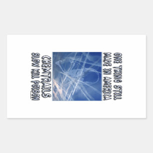 Pegatina Rectangular Chemtrails - Hecho en Estados Unidos