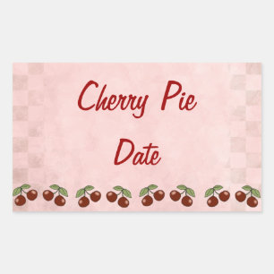 Pegatina Rectangular Cherry Kitchen Lables