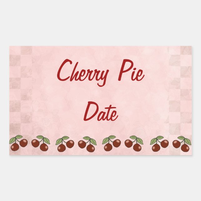 Pegatina Rectangular Cherry Kitchen Lables (Anverso)