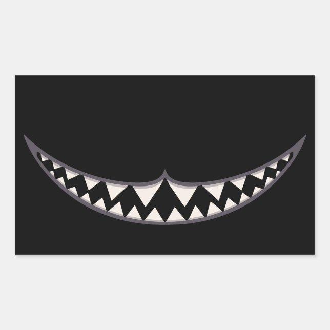 Pegatina Rectangular Cheshire Grin III (Anverso)