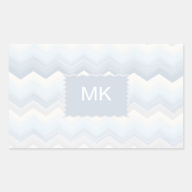 Pegatina Rectangular Chevron acuático de Ocean Shades (Anverso)