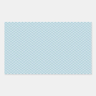 Pegatina Rectangular Chevron azul con monograma