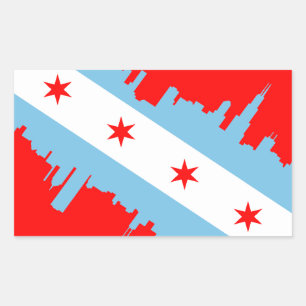 PEGATINA RECTANGULAR CHICAGO - SCUBA