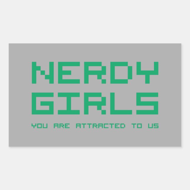 Pegatina Rectangular Chicas Nerdy 2 (Anverso)