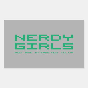 Pegatina Rectangular Chicas Nerdy 2