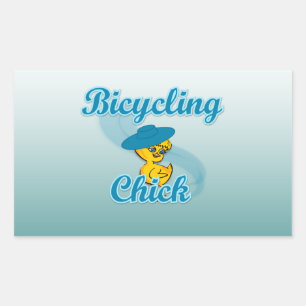 Pegatina Rectangular Chick de bicicleta #3