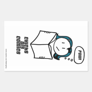 Pegatina Rectangular Chicks Dig Comics