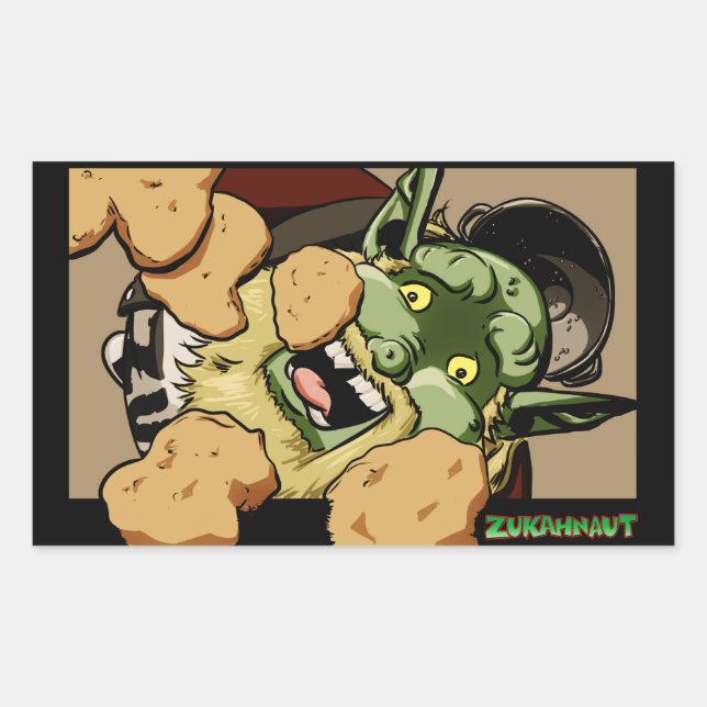 Pegatina Rectangular Chikky Nuggz (Anverso)