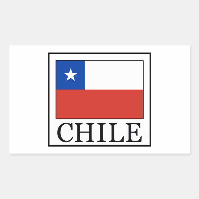 Pegatina Rectangular Chile (Anverso)