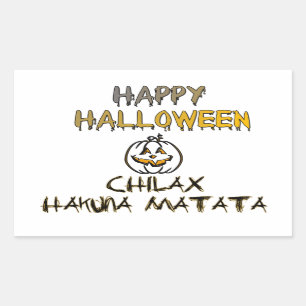 Pegatina Rectangular Chill and Relax Happy Halloween Collection