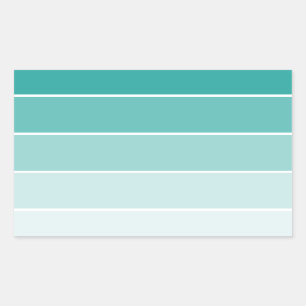 Pegatina Rectangular Chip de pintura azul turquesa