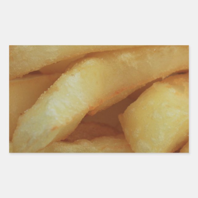 Pegatina Rectangular Chips/Fries (Anverso)