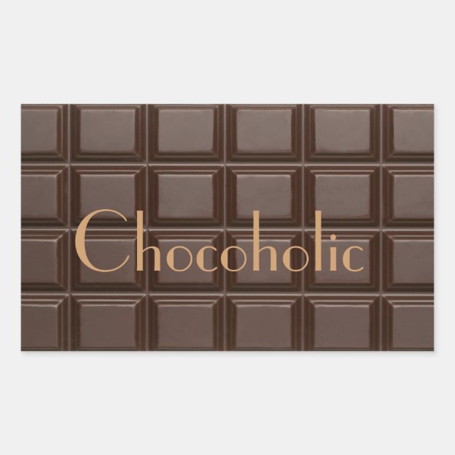 Pegatina rectangular Chocoholate Chocolate Bar (Anverso)