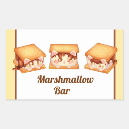 Pegatina Rectangular Chocolate S'more