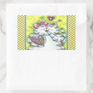 PEGATINA RECTANGULAR CHOCOLATES DEL ADMIRADOR SECRETO DE KITTEN, VALENT