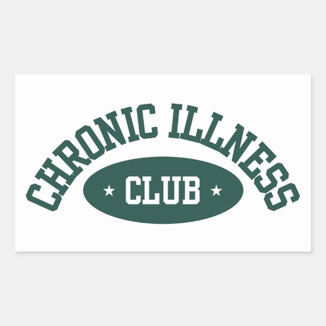 Pegatina Rectangular Chronic Illness Club Sticker, Disability Awareness (Anverso)