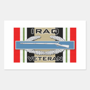 Pegatina Rectangular CIB Iraq Veteran
