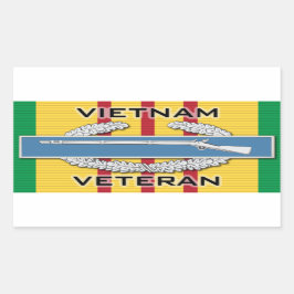 Pegatina Rectangular CIB Vietnam Veteran