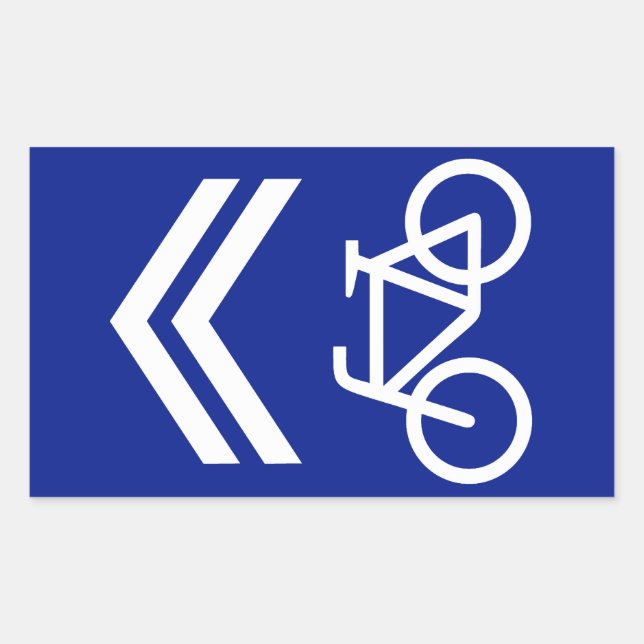 Pegatina Rectangular cicleta (Anverso)