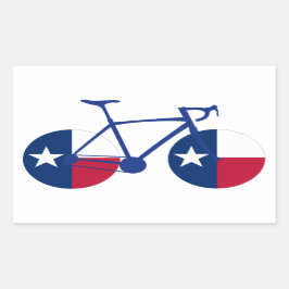 Pegatina Rectangular Ciclismo de bandera de Texas