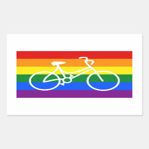 Pegatina Rectangular Ciclismo del Orgullo