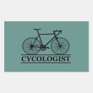 Pegatina Rectangular Ciclista