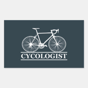 Pegatina Rectangular Ciclista