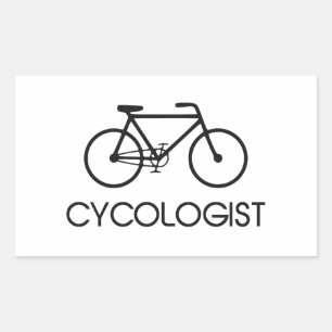Pegatina Rectangular Ciclo de Ciclismo