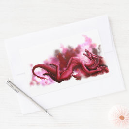 Pegatina Rectangular Cielo rojo en la mañana