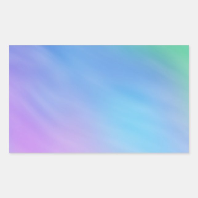Pegatina Rectangular Cielo suave color arcoiris (Anverso)