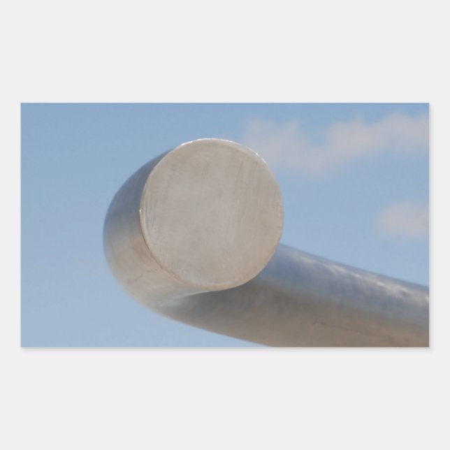 Pegatina Rectangular Cielos azules metálicos (Anverso)